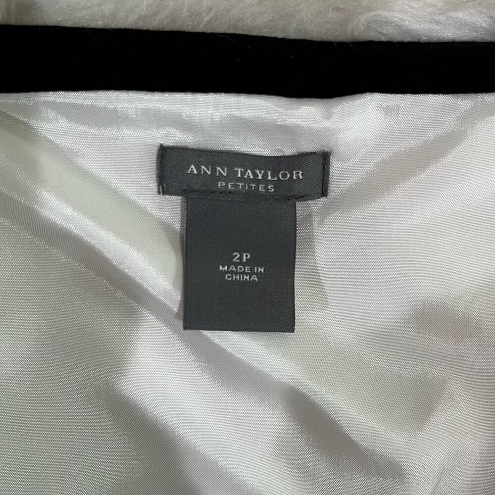 NEW Ann Taylor Silk Classic Structured Strapless Two-Tone Fit Flare Midi Dress - Picture 11 of 16